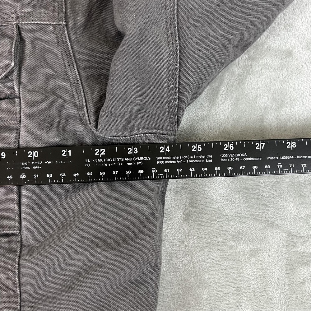 Carhartt Jacket Mens Medium Gray Hooded Sherpa Lined Full Zip Relaxed OJ3826-M - Picture 4 of 13